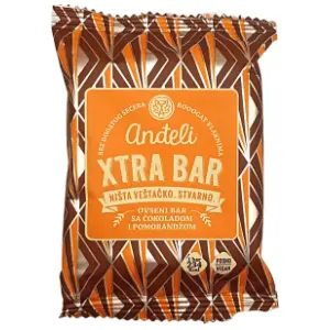 Ovseni bar ANĐELI Xtra crna čokolada i pomorandža 60g slide slika