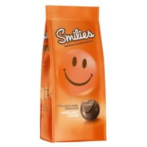 Bombonjera SMILIES kuglice sa lešnikom 138g slide slika