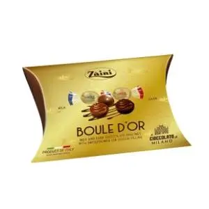 Bombonjera ZAINI milk and dark gold 115g slide slika