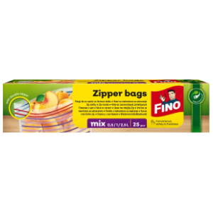 FINO kese za zamrzivač zipper bags 0,5l/1l/2l 25kom slide slika