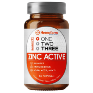 HEMOFARM kapsule one two three zinc active 60kom slide slika