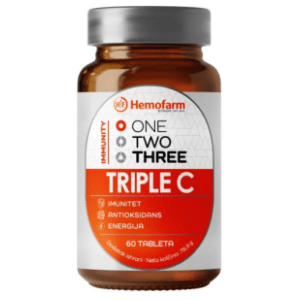 HEMOFARM one two three triple vitamin C 1000mg 60kom slide slika
