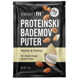 Bademov puter SWEETFIT proteinski vanila kokos 32g slide slika