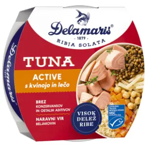 Tuna salata DELAMARIS active kinoa i sočivo 170g slide slika