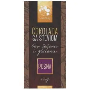 Čokolada LOVEBERRY sa steviom 100g slide slika