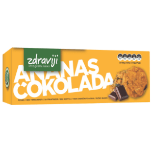 SWEET FAMILY zdraviji keks ananas čokolada 120g slide slika