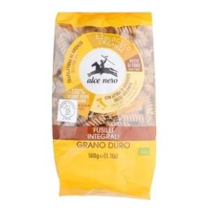 Testenina ALCE NERO bio integrale fusilli 500g slide slika