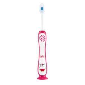 CHICCO dečija četkica za zube hippo 3-6g 1kom slide slika