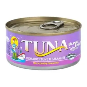 OCEAN FISH Tunjevina komadići u salamuri 185g slide slika