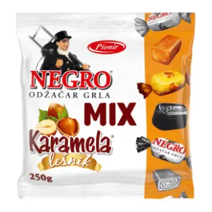 Bombone PIONIR Negro + karamele mix 250g slide slika