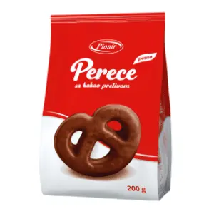 Čajne perece PIONIR prelivene čokoladom 200g slide slika