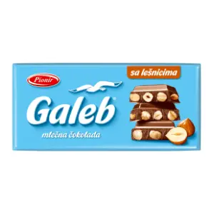 Čokolada PIONIR Galeb sa celim lešnicima 200g slide slika