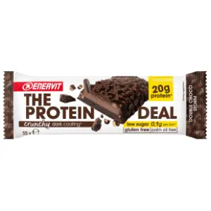 ENERVIT protein bar crunchy dark chocolate 55g slide slika