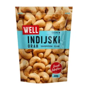 Indijski orah WELL pečeni slani 80g slide slika