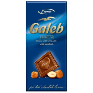 PIONIR Galeb premium mlečna čokolada sa lešnikom 100g slide slika