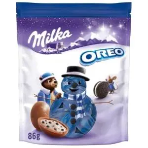 Čokoladne bombone MILKA Xmas Oreo 86g slide slika