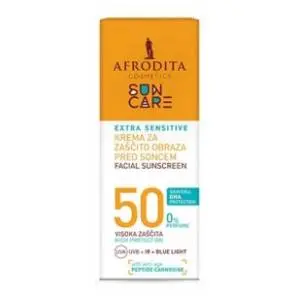 Krema za sunčanje AFRODITA Sensitiv SPF50+ 75ml slide slika