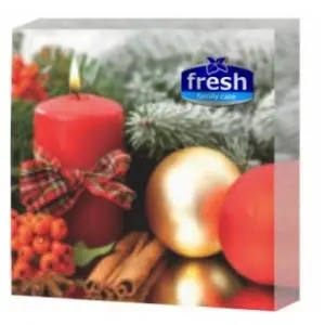 Salvete FRESH Novogodišnje sveće 3sloja 20kom slide slika