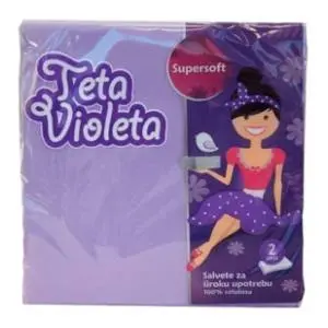 Salvete VIOLETA Super soft lila 2sloja 25kom slide slika