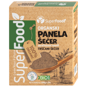 SUPER FOOD Panela smeđi šećer organski 200g slide slika