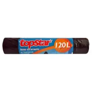 TOP STAR kese za smeće sa trakom 120l 8kom slide slika