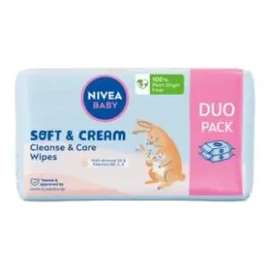Vlažne maramice NIVEA Soft & cream 2x57kom slide slika