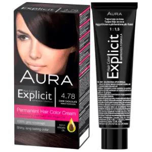 AURA Explicit farba za kosu 4.78 tamna čokolada slide slika