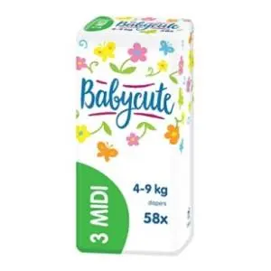 BABYCUTE pelene Midi 3 58kom slide slika