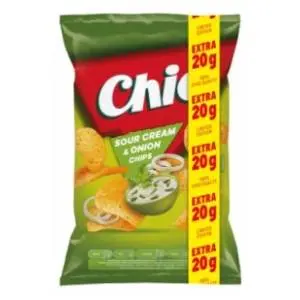 Čips CHIO sour cream and onion 130g+20g gratis slide slika