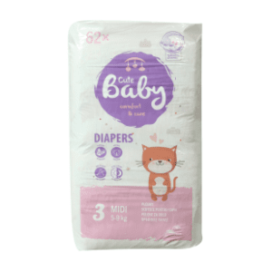 CUTE BABY pelene Midi 3 62kom slide slika