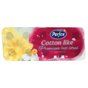 Toalet papir PERFEX cotton like lotus 3sloja 10kom slide slika
