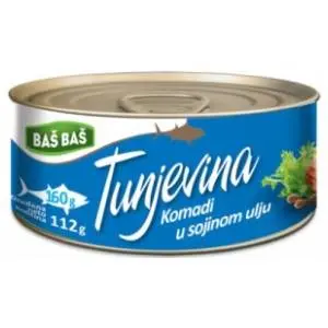 Tunjevina BAŠ BAŠ komadi u sojinom ulju 160g slide slika