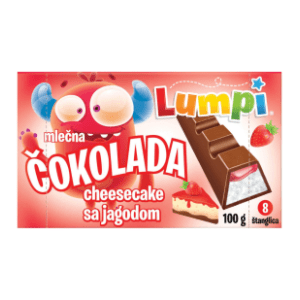 Čokolada LUMPI cheescake sa jagodom 100g slide slika