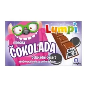 Čokolada LUMPI drobljeni keks 93g slide slika