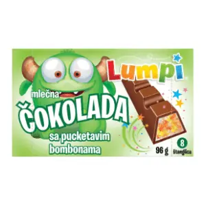 Čokolada LUMPI pucket bom 96g slide slika