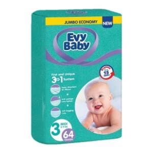 EVY BABY pelene 3u1 sistem 3 midi 64kom slide slika
