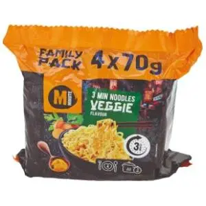 Nudle MINUTE povrće 4x70g slide slika