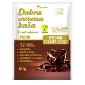 DOBRA ovsena kaša belgian creamy choco 60g slide slika