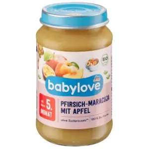 BABYLOVE kašica breskva marakuja sa jabukom 190g slide slika