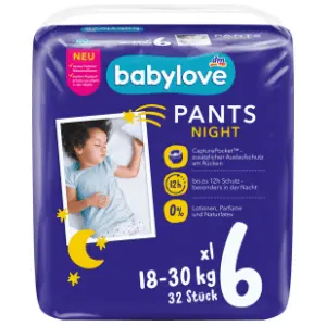 BABYLOVE noćne pelene pants 6 XL 32kom slide slika