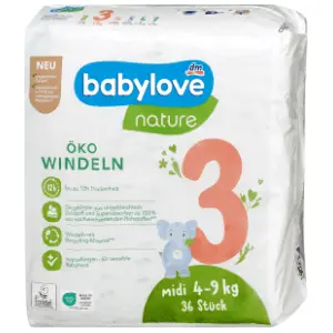 BABYLOVE pelene nature 3 midi 36kom slide slika