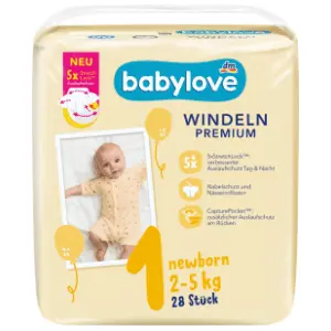BABYLOVE pelene premium 1 newborn 28kom slide slika