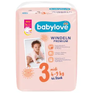 BABYLOVE pelene premium 3 midi 46kom slide slika