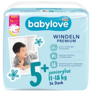 BABYLOVE pelene premium 5+ juniorplus 34kom slide slika