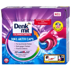 DENKMIT Aktiv caps 3in1 kapsule za veš 22kom slide slika