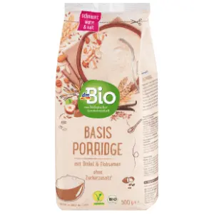 Pahuljice DM BIO Basis porridge kaša sa speltom i psilijumom 500g slide slika
