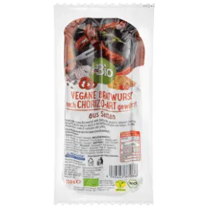 DM BIO Chorizo art dimnjene veganske kobasice sa pšenicom 130g slide slika