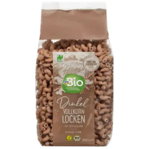 Integralna testenina DM BIO od spelte spirale 500g slide slika