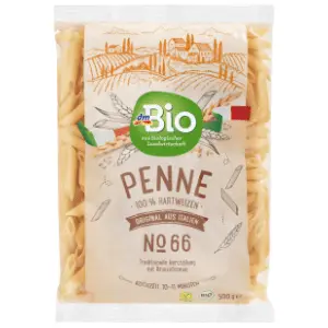 Makaroni DM BIO Penne bez jaja 500g slide slika
