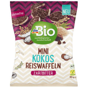 Mini pirinčane galete DM BIO kokos i čokolada 60g slide slika